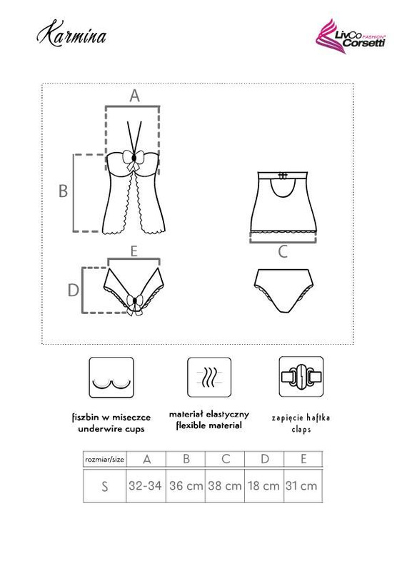 Komplet dwuczęściowy Karmina LC 90077 LivCo Corsetti Fashion