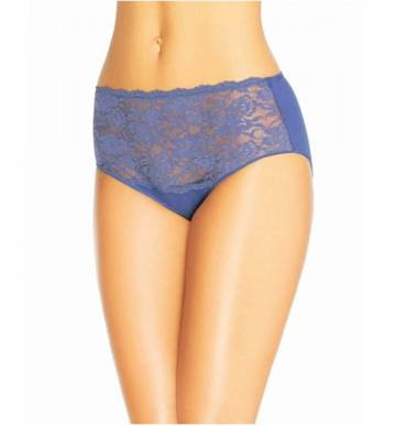 Figi z koronką Violetta Teyli - granatowy