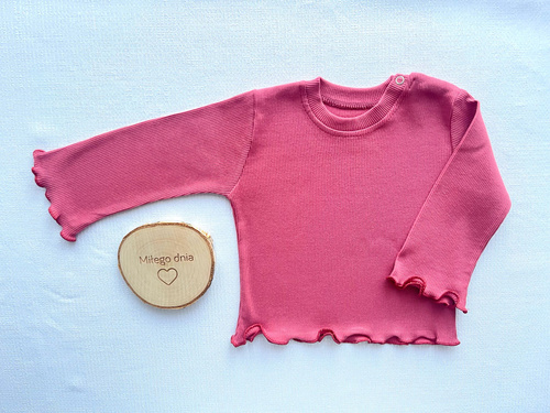 Bluzka dziewczęca BI004 Mamatti - różowy