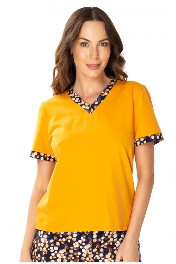 Bluzka piżamowa 86672 Lucy Mewa pomarańczowy