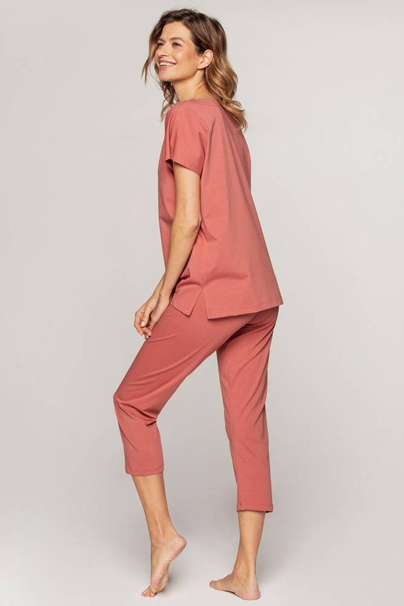 Piżama damska 945 CANA -jasna terakota