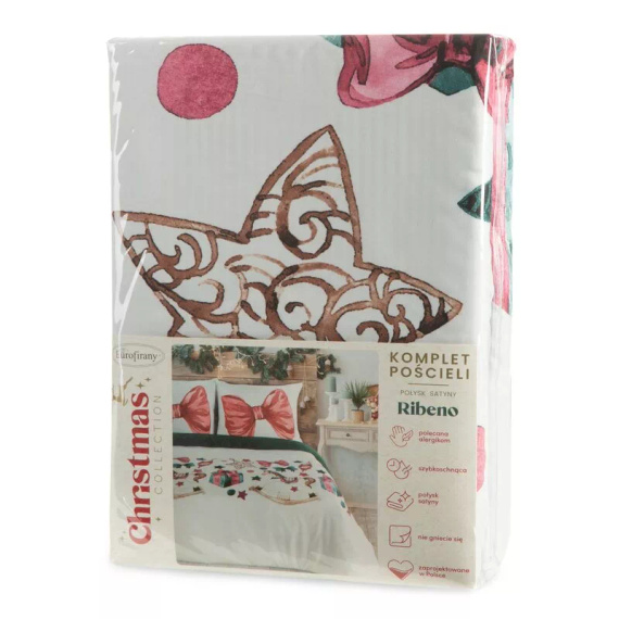 Pościel świąteczna kokardki z mikrowłókna Ribeno Eurofirany