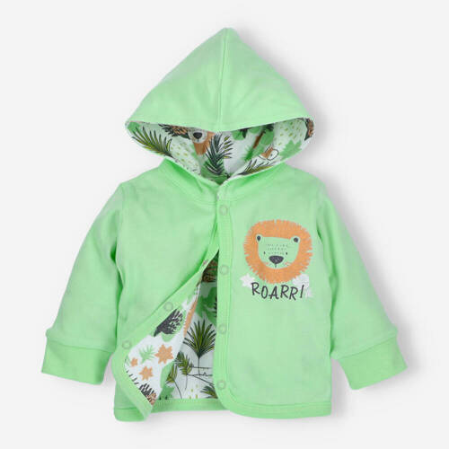 Bluza dwustronna z bawełny organicznej Lion Nini zielony