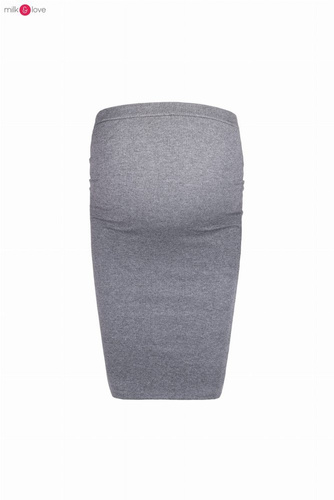 Spódnica ciążowa Tummy z dzianiny w prążki Milk&Love jasny melanż