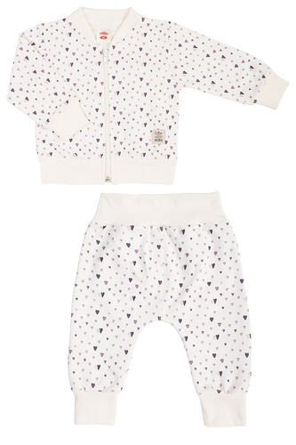 Dres niemowlęcy "Hearts Lilac" Makoma 