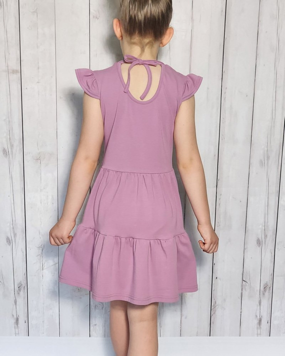 Sukienka dziewczęca Nadia Bamabrillo wrzosowy