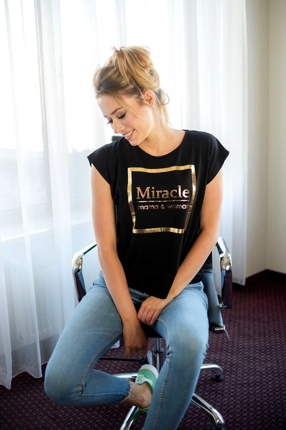 014 Bluzka T-shirt krótki rękaw MIRACLE- granat