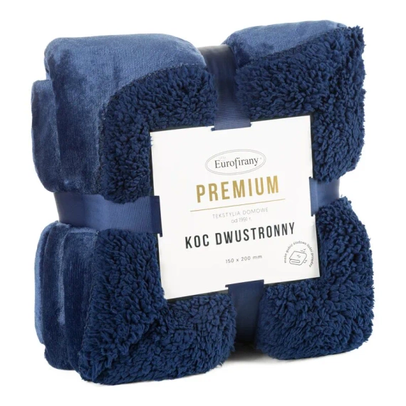 Koc dwustronny narzuta Tedy Eurofirany granatowy