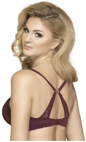 Biustonosz push up bez fiszbin New Chloe Konrad- burgund