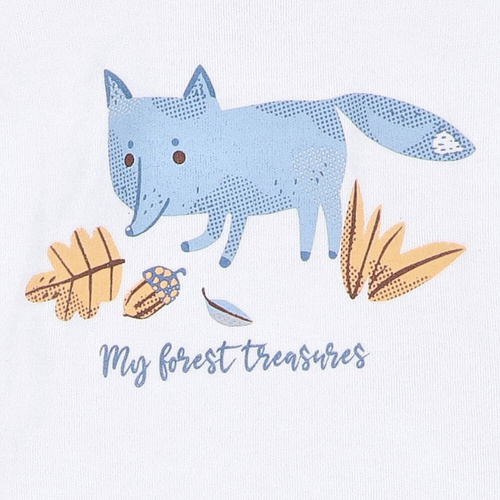 Body z bawełny organicznej Skarby Jesieni Nini ecru