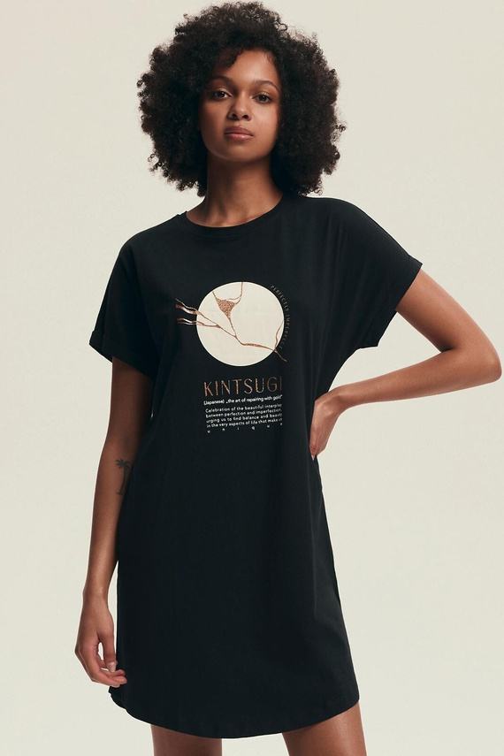 Henderson Dairoku 43729 – koszula nocna damska bawełniana, krótki rękaw