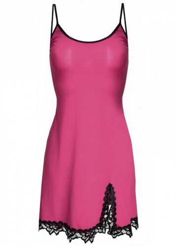 Halka Emma – wygodna i kobieca z koronką - pink