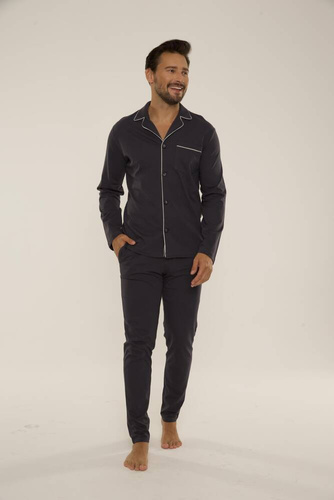 Piżama Męska 729 Norberto De Lafense - grafit