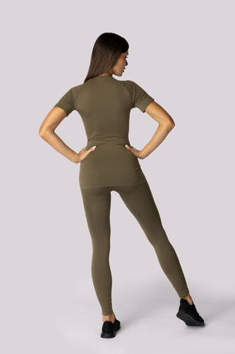 Koszulka termoaktywna damska krótki rękaw Alpha Spaio forest green