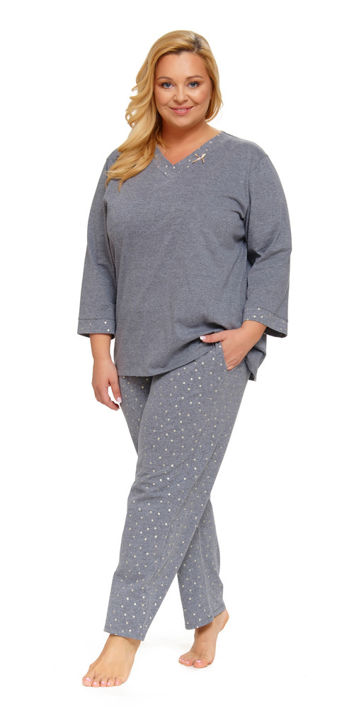 Piżama Damska Plus Size 9778 Doctor Nap - dark grey
