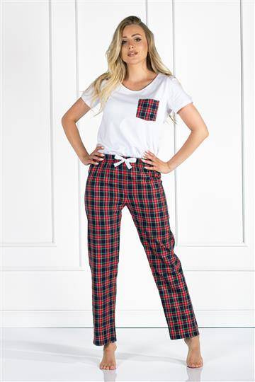 Piżama damska Vivienne Momenti Per Me white-red