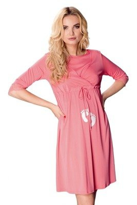 6205 Supermom koszula ciążowa i do karmienia Mewa koralowy