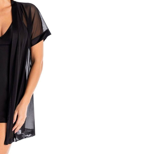 Damski szlafrok Mona Teyli - czarny