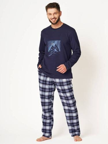 Piżama Męska MNS 412 Key - granatowy