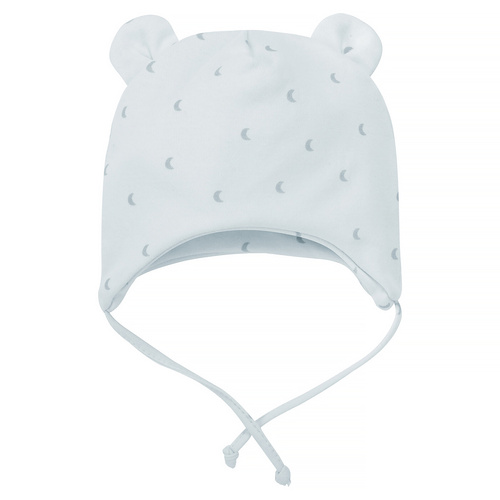 Czapka niemowlęca wiązana Hello Pinokio - niebieski