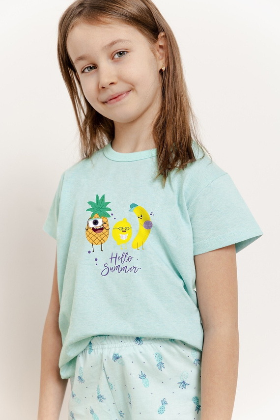Piżama dla dziewczynki 3385 Sweety Taro - turkusowy