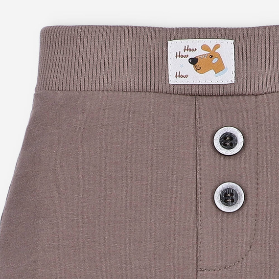 Spodnie dresowe z bawełny organicznej Psiaki Nini brązowy