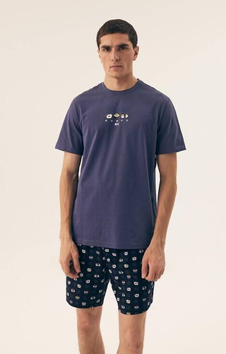 Piżama Męska 42606 Sake Henderson -granatowa