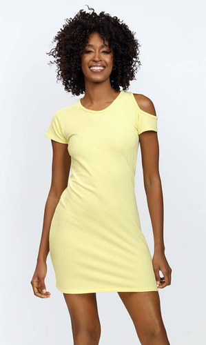Sukienka bawełniana Esi DKaren - żółty