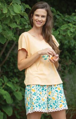 Piżama Damska LNS 967 Key- pomarańcz