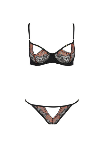 Komplet Mirella Set Open Bra Casmir czarny