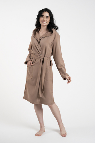 Szlafrok damski Karina Italian Fashion - camel