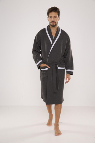 564 Bruno szlafrok męski De Lafense - grafit