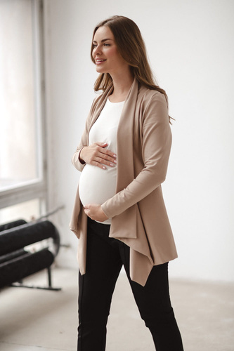 Kardigan ciążowy Mama Wrap Milk&Love beżowy 