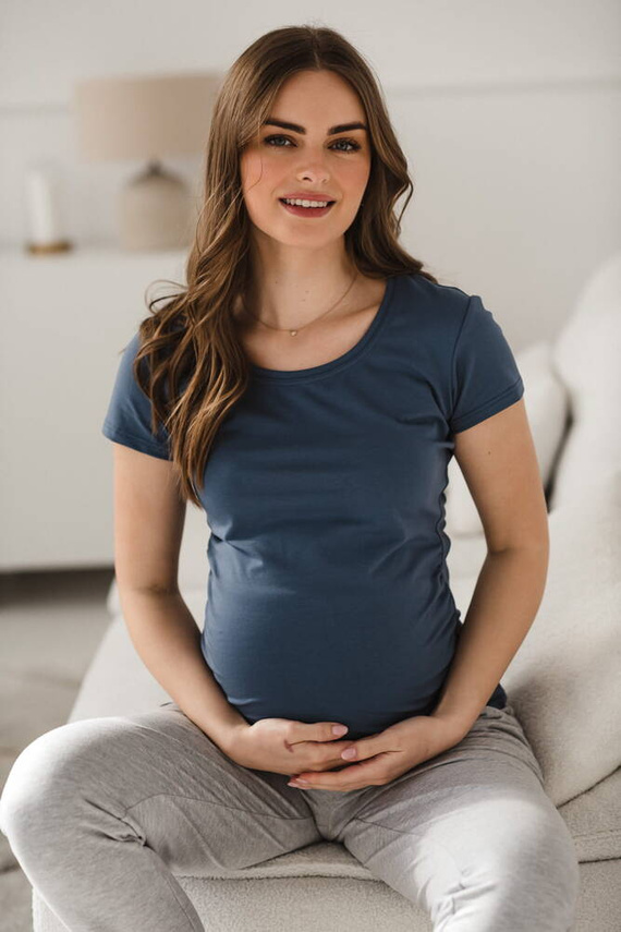 Bluzka ciążowa Belly Milk&Love niebieski