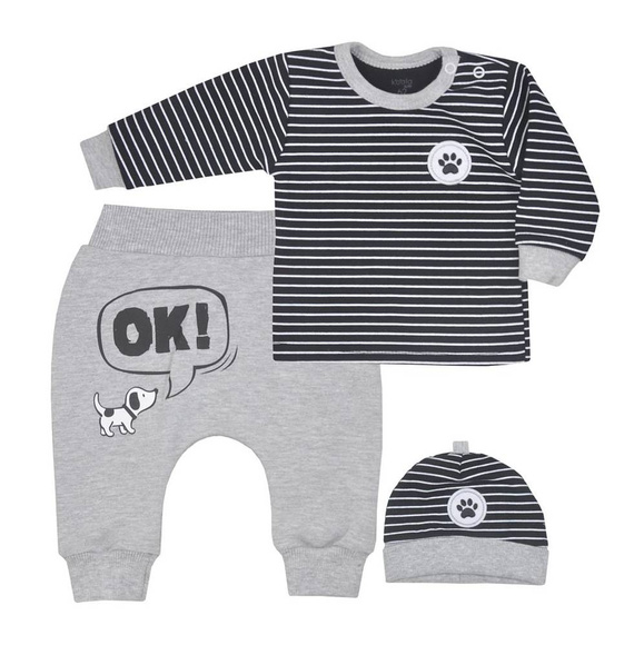 Komplet niemowlęcy 3-częściowy "Piesek" Koala - róż