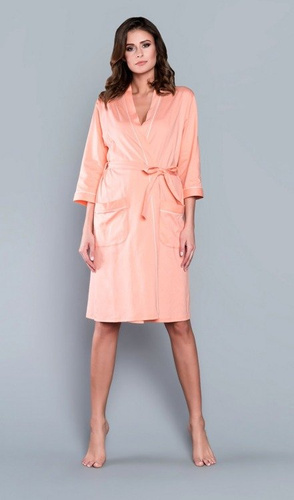 Megan Szlafrok Damski Italian Fashion- granat 