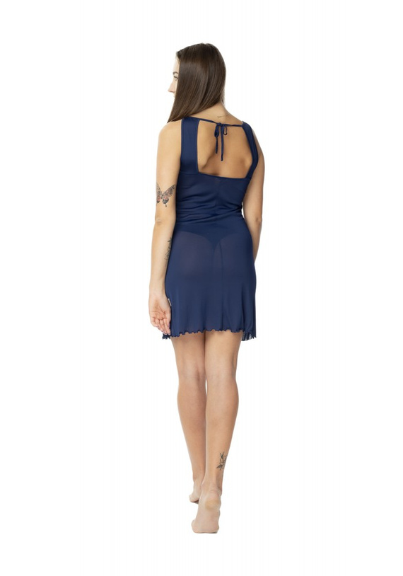 Koszula nocna z koronką 84015 Mewa granatowy