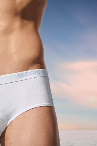 Slipy męskie 2-pak Men Basic Midi 2P Sloggi - white