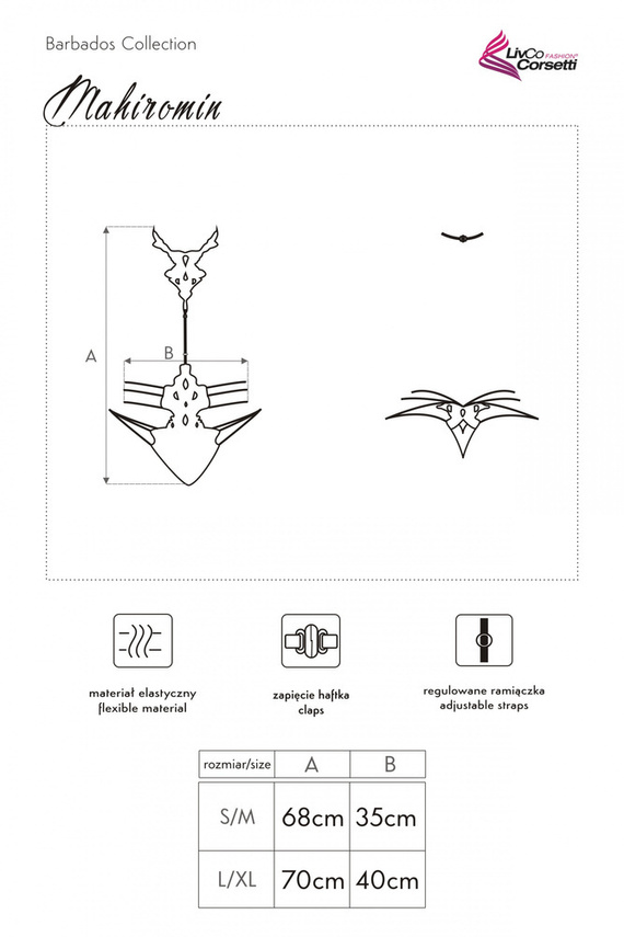 Body damskie Mahiromin Red LC 90574 LivCo Corsetti Fashion