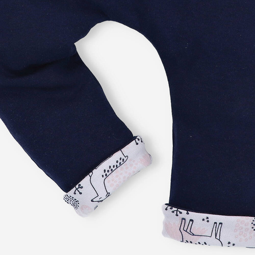 Spodnie dresowe z bawełny organicznej Jelonki Nini granatowy