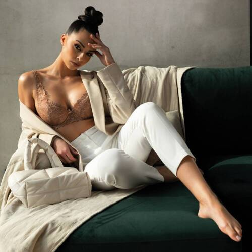Biustonosz Usztywniany M-053/22 Carmela Mat - capuccino