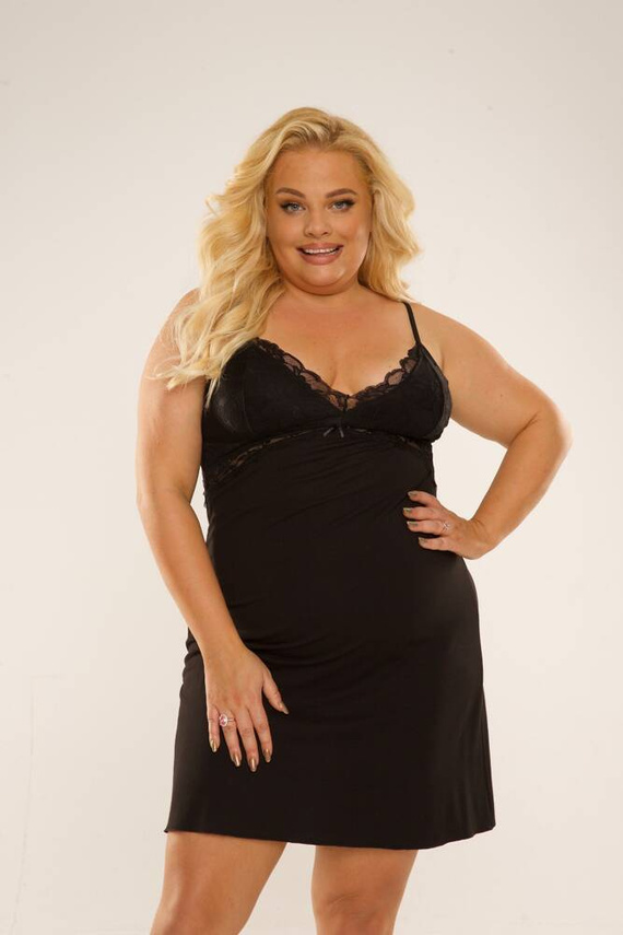 Koszula nocna 739 Velar Forex - czarny