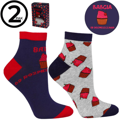 Skarpety damskie w ozdobnym pudełku CSLB450-002/2 Moraj - mix kolorów