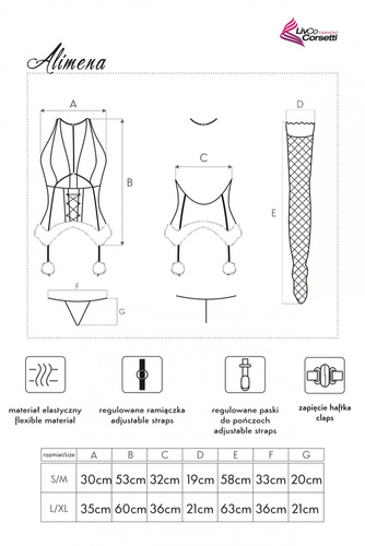 Alimena LC 90606 Strój mikołajki LivCo Corsetti Fashion