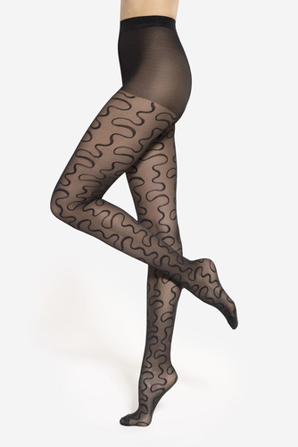 Modern 09 Gatta – rajstopy wzorzyste 40 den, falisty wzór