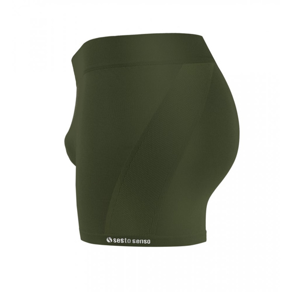 Bezszwowe bokserki męskie BM07 Solar Sesto Senso - khaki