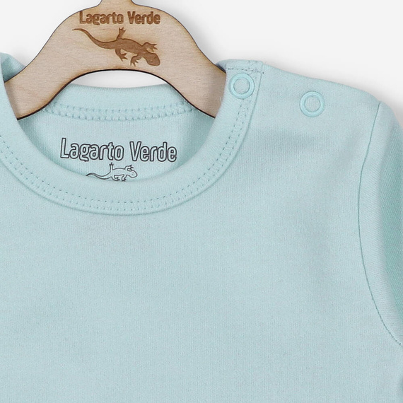 Bluzka gładka Lagarto Verde - niebieski