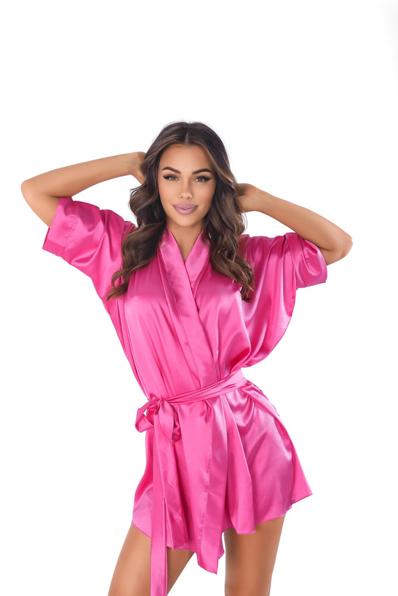 Szlafrok Damski Peniuar Magenta Kimon Sleeves Robe Anais