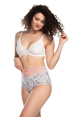 Figi Damskie L-1510 MX A'2 Lama biały-różowy