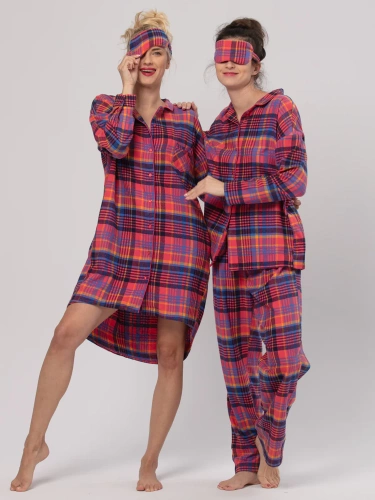 Rozpinana Piżama Damska LNS 483 Key - różowy